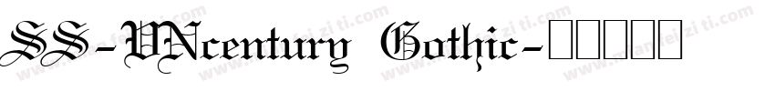 SS-VNcentury Gothic字体转换